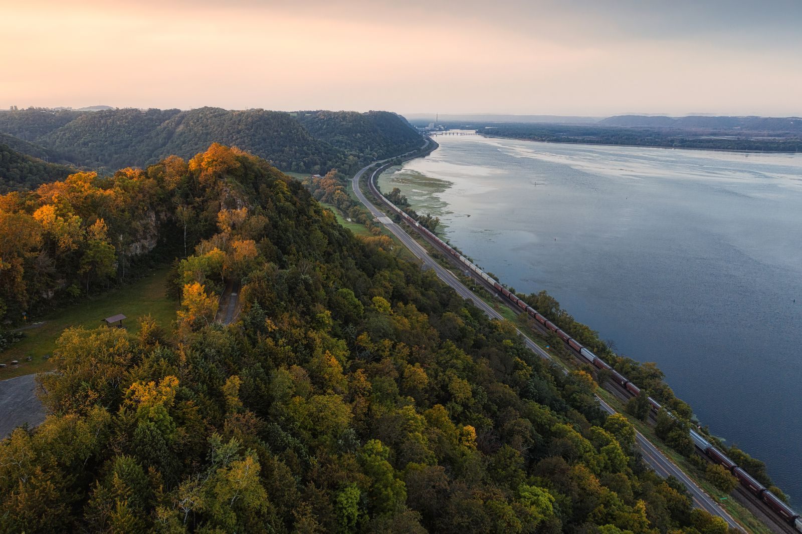 Bluffs above the Mississippi in Wisconsin
